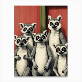 Lemurs Canvas Print