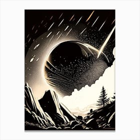 Meteor Noir Comic Space Canvas Print