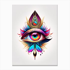 Psychic Abilities, Symbol, Third Eye Tattoo 5 Canvas Print
