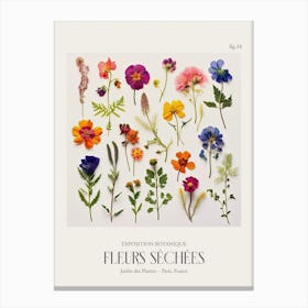 Fleurs Sechees, Dried Flowers Exhibition Poster 24 Canvas Print