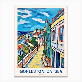 Gorleston On Sea England 4 Uk Travel Poster Canvas Print