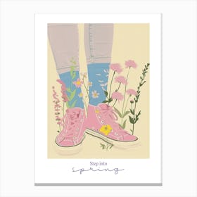 Step Into Spring Flowers And Sneakers Spring 4 Canvas Print