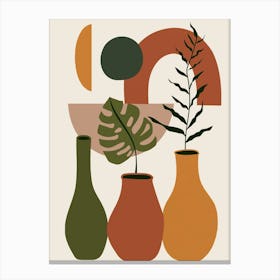 Vases And Plants Canvas Print