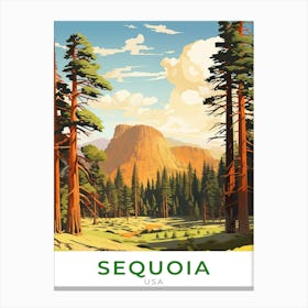 Usa Sequoia Travel Canvas Print