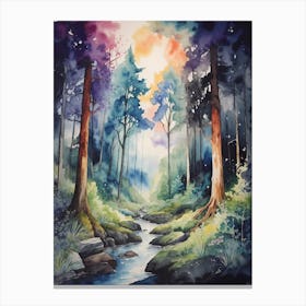 River In The Woods Canvas Print