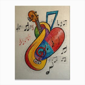 Heart Of Music 33 Canvas Print