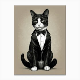 Tuxedo Cat 4 Canvas Print