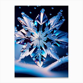 Crystal, Snowflakes, Pop Art Photography 4 Canvas Print
