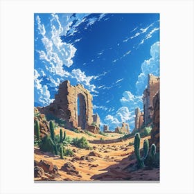 Ruins In The Desert 2 Canvas Print