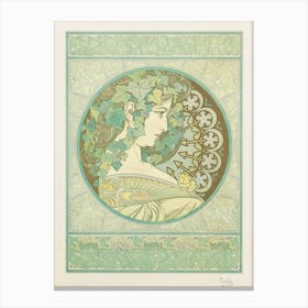 Ivy, Alphonse Mucha Canvas Print