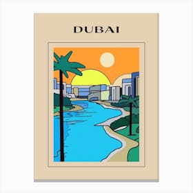 Minimal Design Style Of Dubai, United Arab Emirates 4 Poster Canvas Print