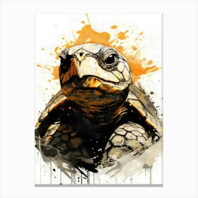 Aesthetic Abstract Watercolor Turtle Canvas Print