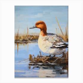 Bird Painting Canvasback 4 Canvas Print