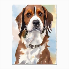 Petit Basset Griffon Vendeen 2 Watercolour dog Canvas Print
