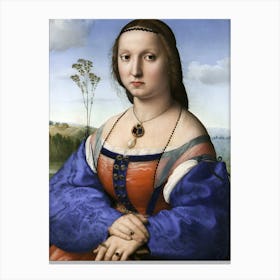Portrait of Maddalena Strozzi Doni Canvas Print