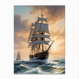 Sailing Ship Painting (9) Canvas Print