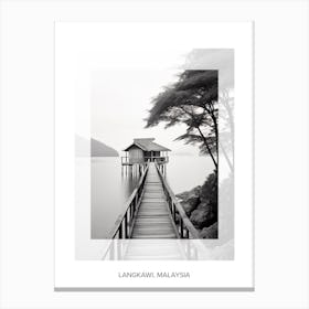 Poster Of Langkawi, Malaysia, Black And White Old Photo 1 Canvas Print