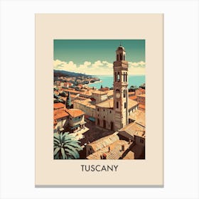 Tuscany Italy 5 Vintage Travel Poster Canvas Print