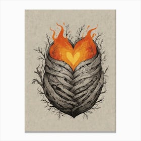 Heart Of Fire 4 Canvas Print