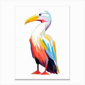 Colourful Geometric Bird Albatross 2 Canvas Print