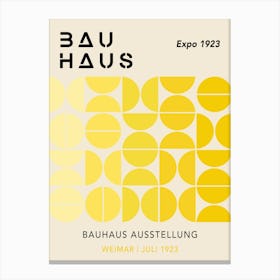 Yellow Gradient Bauhaus Canvas Print