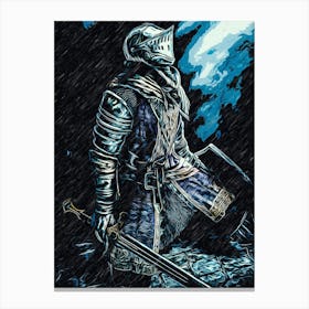 Warrior Knight Videogame Canvas Print
