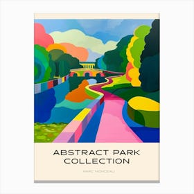Abstract Park Collection Poster Parc Monceau Paris France 1 Canvas Print