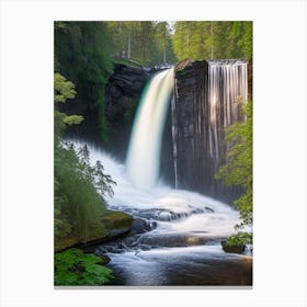 Jägala Waterfall, Estonia Realistic Photograph (2) Canvas Print