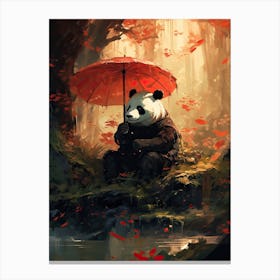 Panda Art In Post Impressionism Style 2 Canvas Print