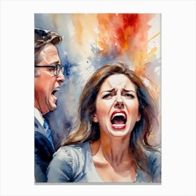 Screaming Woman Canvas Print