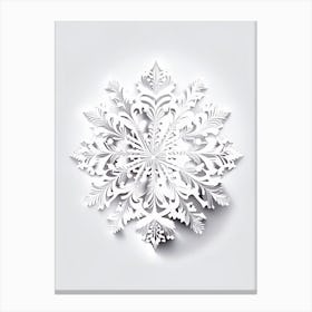 Beauty, Snowflakes, Marker Art 1 Canvas Print