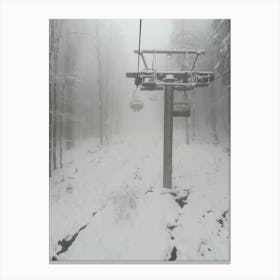 Snowy Ski Lift 1 Canvas Print