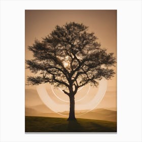 Tree In A Field Canvas Print