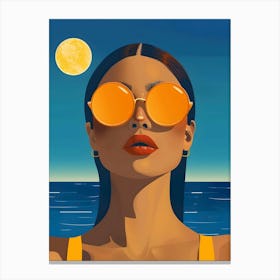 Woman With Sunglasses 1 Canvas Print