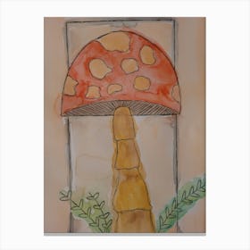 Mushroom In A Window Canvas Print