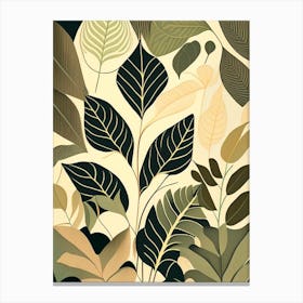 Leaf Pattern Rousseau Inspired 2 Canvas Print
