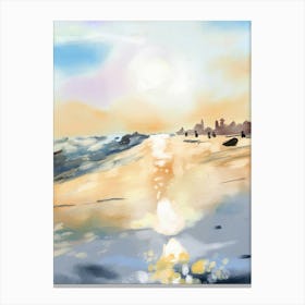 Beautiful sea side in oil Painting Canvas Print
