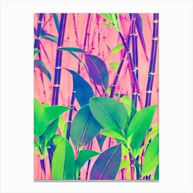 Bamboo Shoots 2 Risograph Retro Poster vegetable Canvas Print