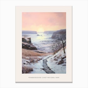 Dreamy Winter National Park Poster  Pembrokeshire Coast National Park United States 2 Canvas Print