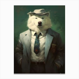 Gangster Dog Samoyed 2 Canvas Print