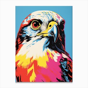 Andy Warhol Style Bird Falcon 5 Canvas Print