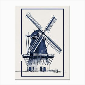 Windmill Print Canvas Print