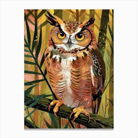 Owl In The Forest 3 Canvas Print