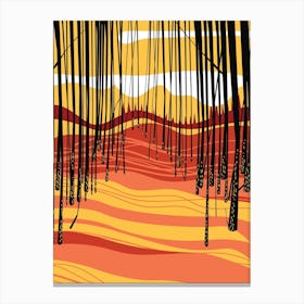 Abstract Japanese forest Canvas Print