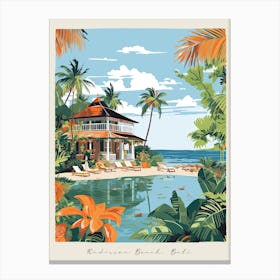 Poster Of Radisson Beach, Bali, Indonesia, Matisse And Rousseau Style 2 Canvas Print