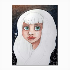 La fille aux cheveux blancs Canvas Print