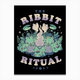 The Ribbit Ritual - Funny Cute Frog Magic Gift Canvas Print