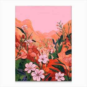 Boho Wildflower Painting Woodland Phlox 2 Canvas Print