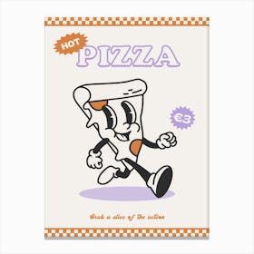 Orange And Purple Pizza Canvas Print