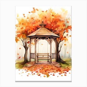 Cute Autumn Fall Scene 82 Canvas Print